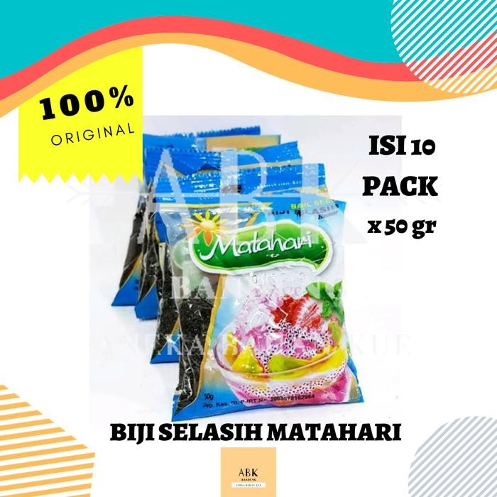 

Biji Selasih Cap Matahari 1 Renceng ( 10 Sachet) Best Seller