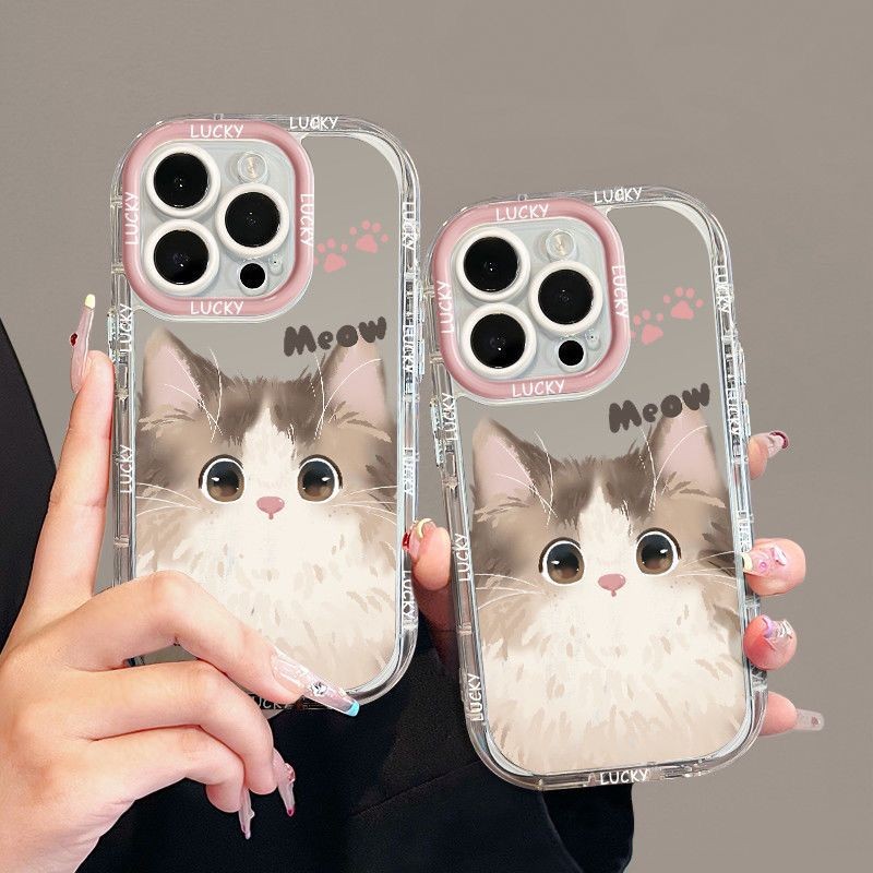 Mirror Kucing Luar Negeri Case Hp Oppo A3X A5I A16 A3 A38 A60 A18 Case