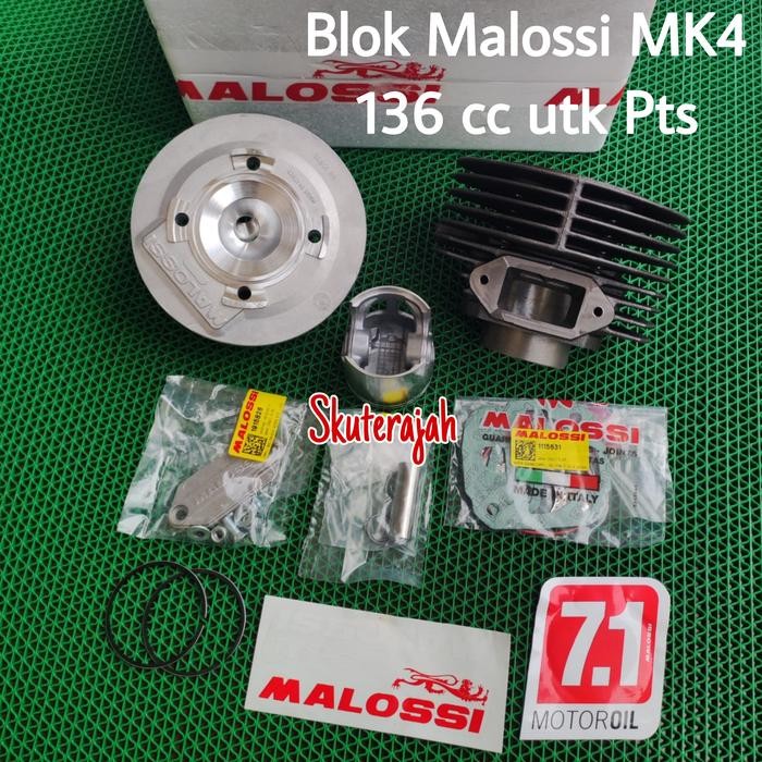 Blok Set MALOSSI Italy MK4 136 cc utk Vespa Pts Smallframe