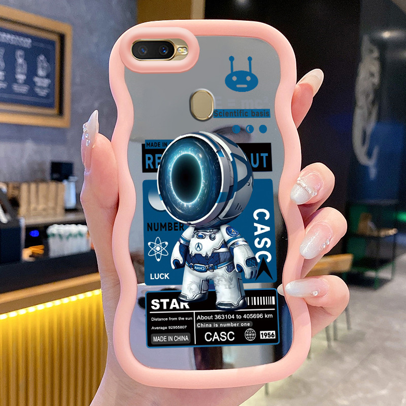 Casing HP Untuk OPPO A7 A5s A12 A12s A11K Case Astronot NASA Macaron Softcase Silikon lunak Kasing K