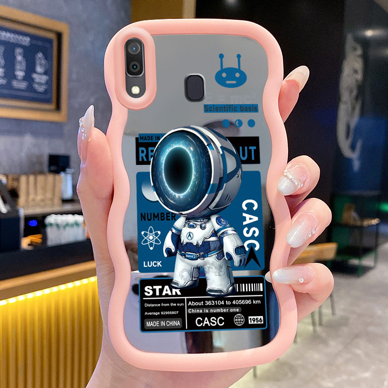 Casing HP Untuk Samsung A20 A30 M10s Case Astronot NASA Macaron Softcase Silikon lunak Kasing Kesing