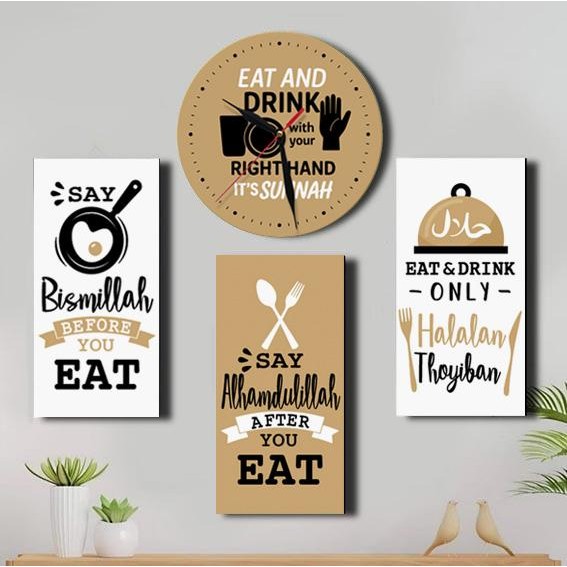 Jam dinding Ruang Dapur / Jam Kayu Unik Aestetic / Hiasan dinding Dekorasi Ruang Tamu