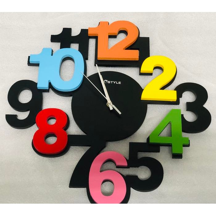 JAM dinding Kayu ANGKA Besar