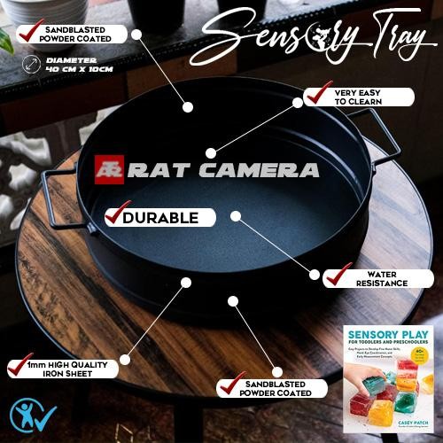 Sensory Tray / Montessori Tray/ Baskom Besi / Baskom Sensory -Gratisongkir