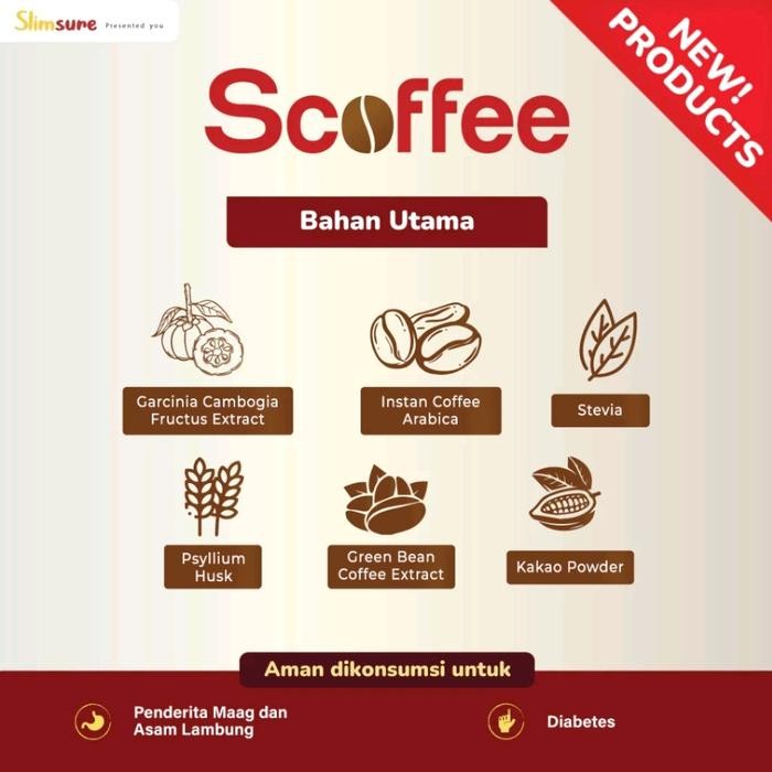 

Scoffee Coffee Diet Boost Energy Minuman Rasa Kopi 1 Box 12 Sachet