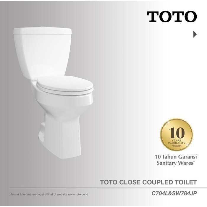 TOTO Single Bowl Toilet S-Trap / Kloset Duduk C704L/SW784JP