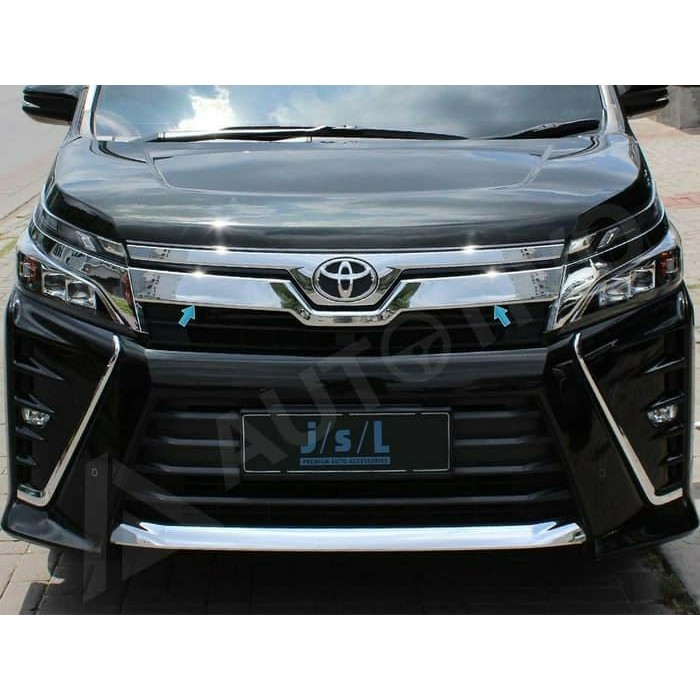 Terbatas Grill Depan Voxy Front Grille Cover Chrome