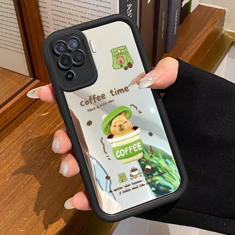 Casing Hp OPPO A94 F19 Pro Reno 5F Reno 5 Lite Case Casing pola kopi Kasing HP Cesing Silikon Softca