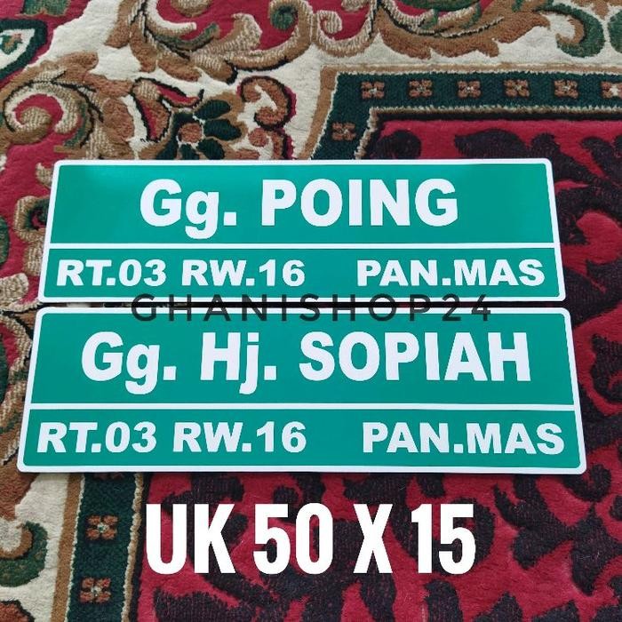 

Plang Nama Jalan Ukuran Panjang 50cm Alumunium Plat