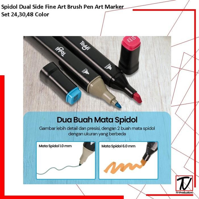 

Spidol Stabilo 12 24 30 48 60 80 Color Warna Dua Sisi Touch Dual Side Fine Art Brush Pen Art Marker