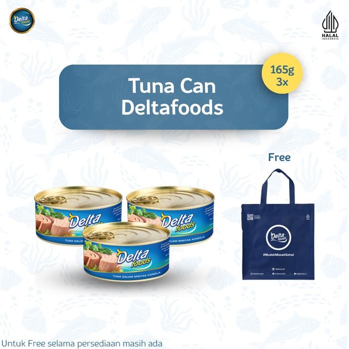 

Diskon! Promo Deltafoods Ikan Tuna Minyak Kanola Bundling 3 Kaleng