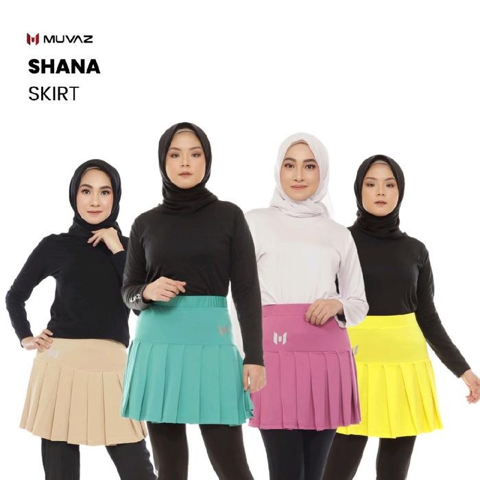 MUVAZ SHANA SKIRT -ROK OLAHRAGA OLAHRAGA WANITA MODEL RAMPEL PANJANG 40CM.