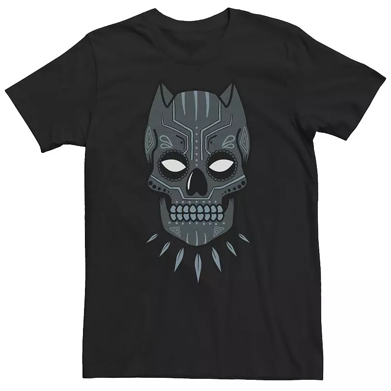 Kaos Marvel Black Panther Sugar Skull Katun CrewNeck Unisex Pria Wanita