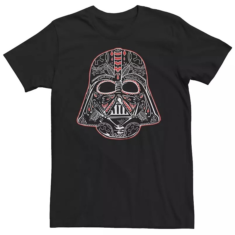 Kaos Star Wars Darth Vader Wajah Besar Berhias Katun CrewNeck Unisex Pria Wanita