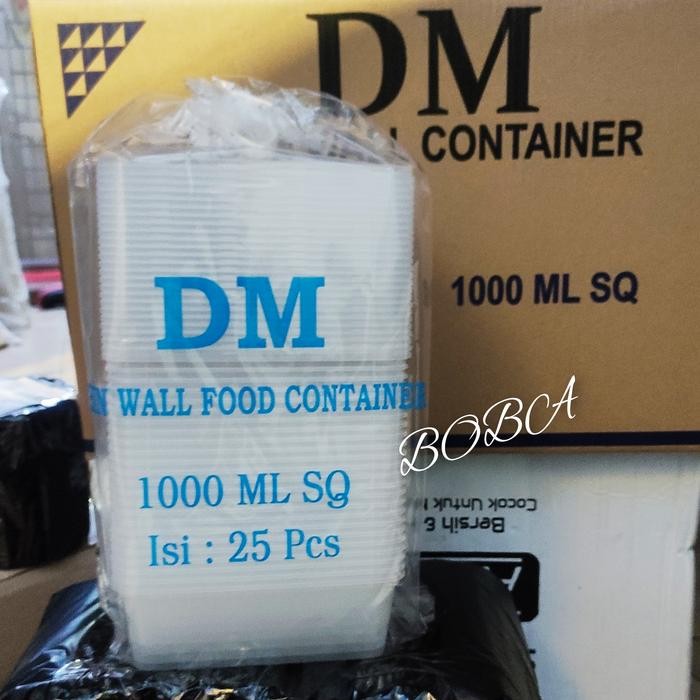 JT Thinwall 1000Ml Food Container kotak makan isi 25 SET - OTI Pack