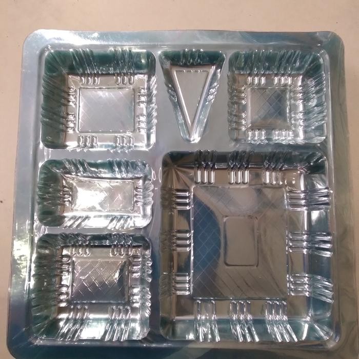 JT mika nasi kotak bening uk 22cm sekat 6