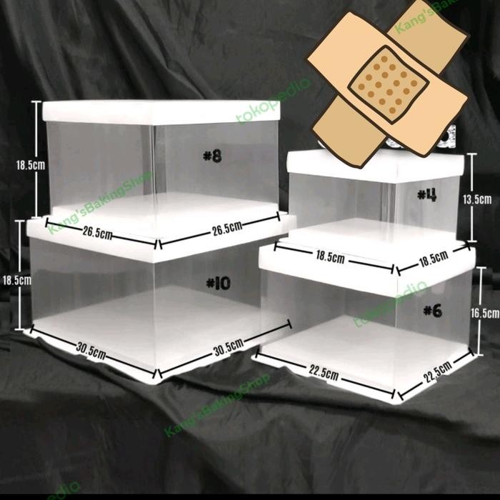 JT Box Mika Kue Transparan Tinggi