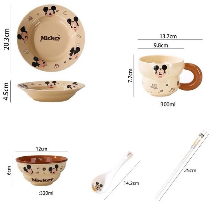 

Terbaru disnet ceramic bowl set alat makan keramik donald mickey pooh stitch lotso Ready