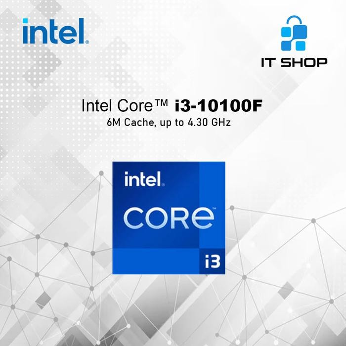 PROCESSOR INTEL CORE I3 10100F LGA 1200 BOX CPU LAPTOP