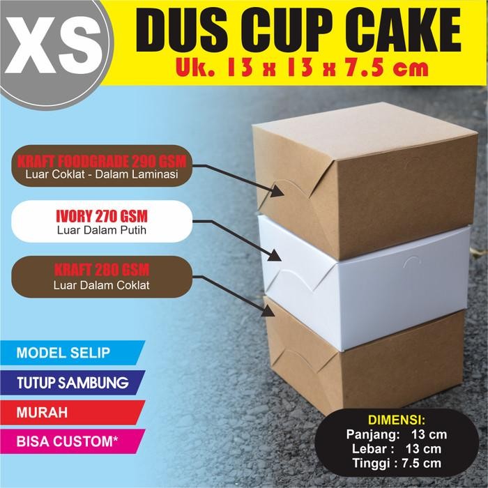 (Allthebest) 13x13x7,5 cm Kotak Snack Cup Cake Box Pudding Zuppa Soup Take Away