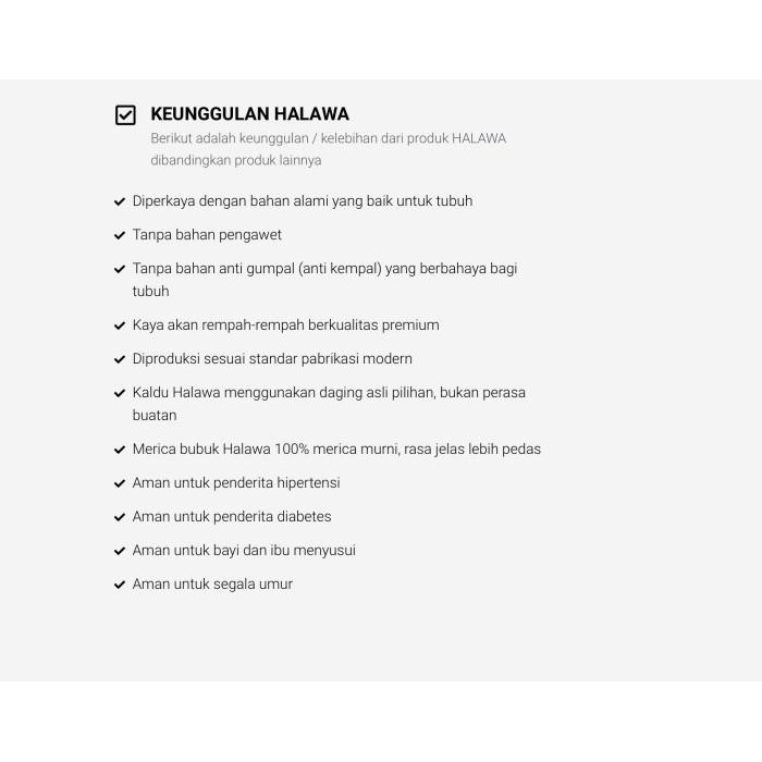 

(Allthebest) HALAWA Bumbu Masak Probiotik Rasa Ayam/ Sapi isi 24 Sachet 12 gram