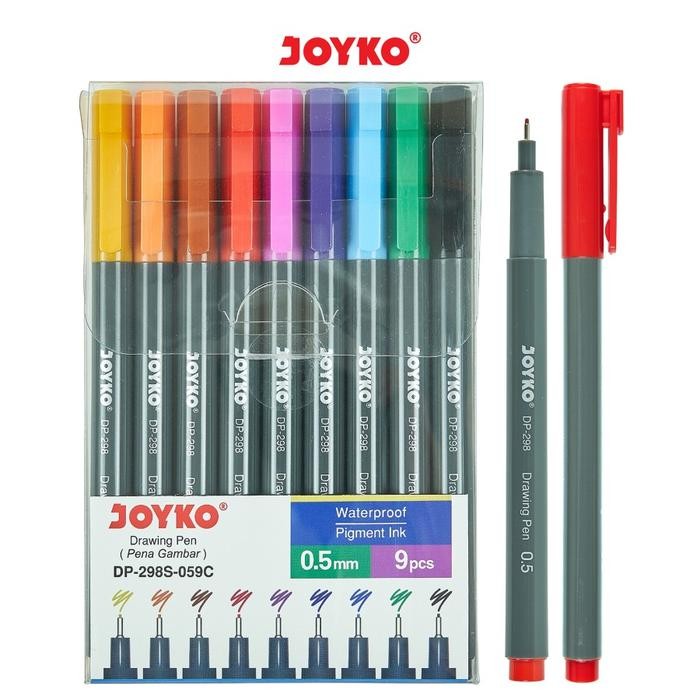

ID DRAWING PEN PENA GAMBAR JOYKO DP-298S-059C 1 SET 9 WARNA