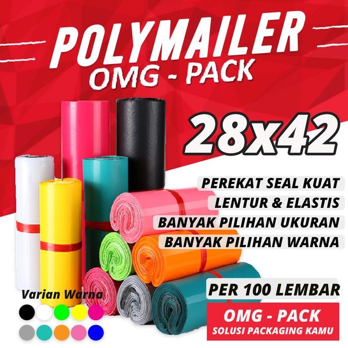 

ID PLASTIK POLYMAILER 28X42 KANTONG TEBAL PREMIUM ONLINE SHOP PACKING BAJU PAKAIAN 100 PCS TERMURAH