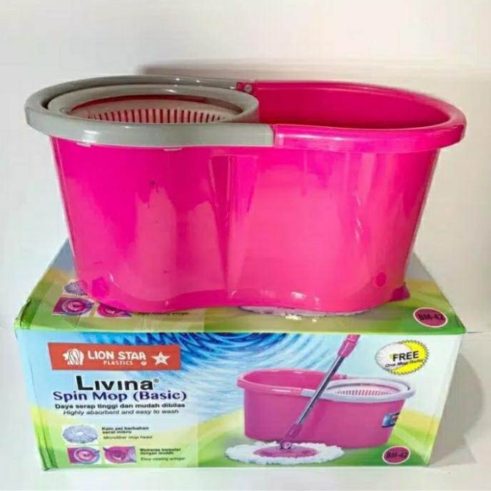 Alat Pel Lantai Lion Star Livina Spin Mop