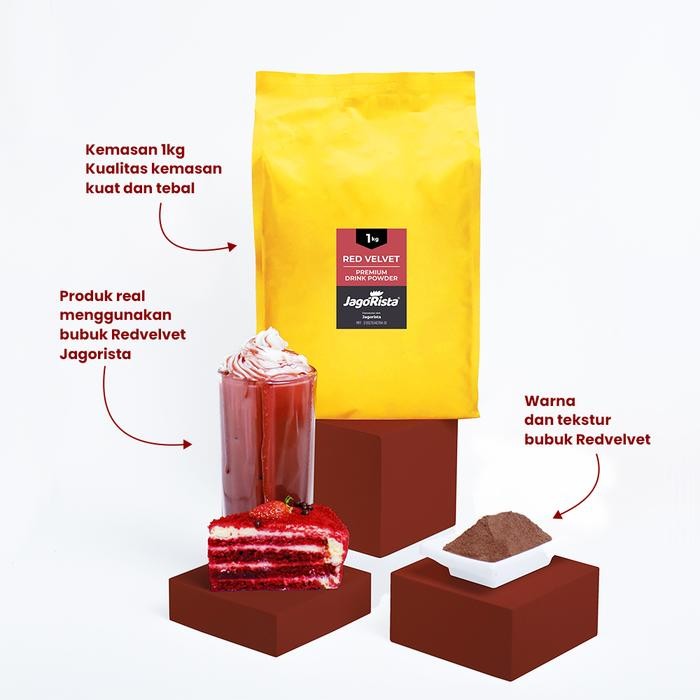 

1 KG JAGORISTA - RED VELVET - PREMIUM BUBBLE DRINK POWDER