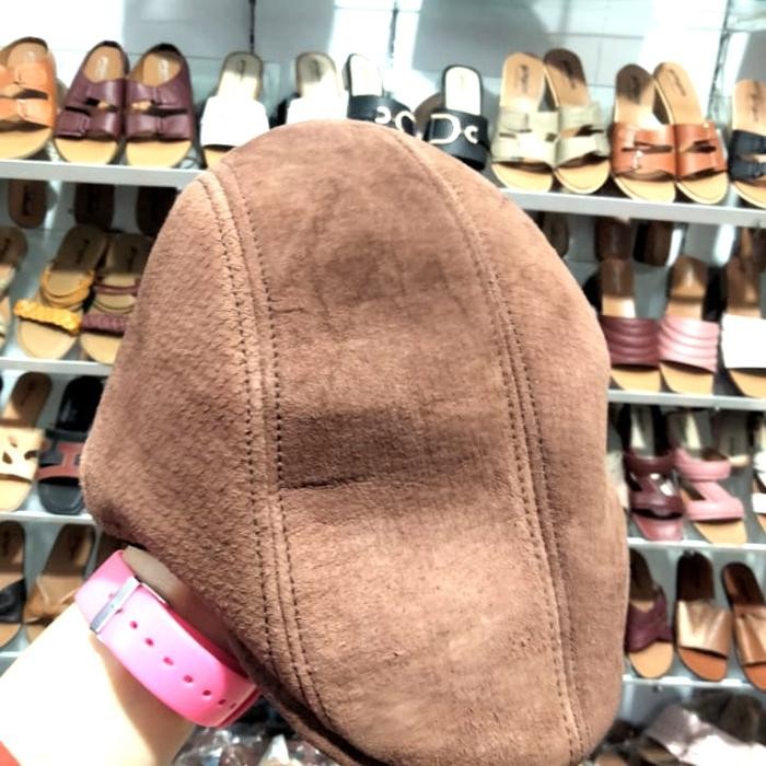 DISKON PREMIUM TOPI KULIT "FLAT CAP" PRIA READY STOCK