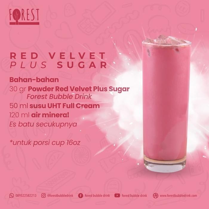 

BUBUK MINUMAN RED VELVET POWDER 1000G PLUS GULA - FOREST BUBBLE DRINK