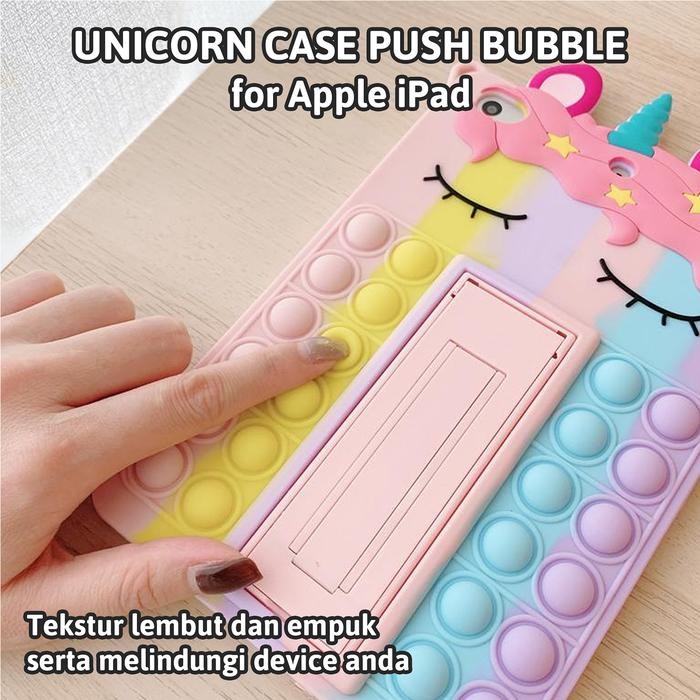 JTTOP" IPAD 5 6 7 8 9 AIR 1 2 MINI 6 SOFT CASE KID UNICORN CASING COVER ANAK
