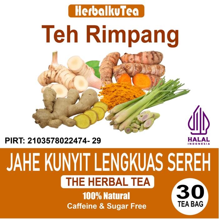

TEH SEREH KUNYIT JAHE DAN LENGKUAS ISI 30 TEA BAG MINUMAN HERBAL INSTANT