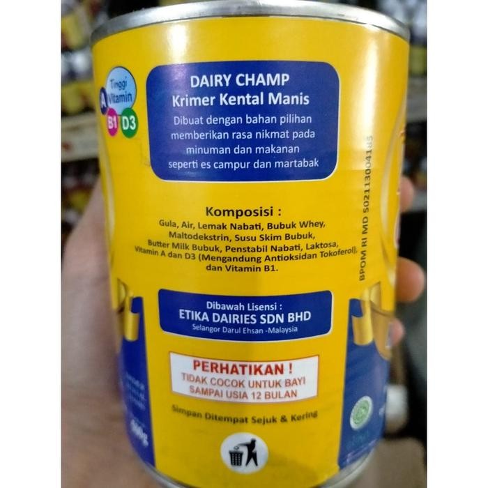 

SUSU KRIMER KENTAL MANIS DAIRY CHAMP 48X500GR - GOSEND ONLY!