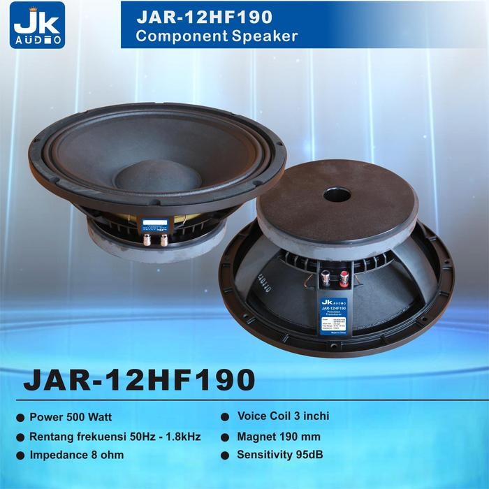 Speaker 12 Inch Jk Audio JAR 12HF190 Komponen speaker 12 inci
