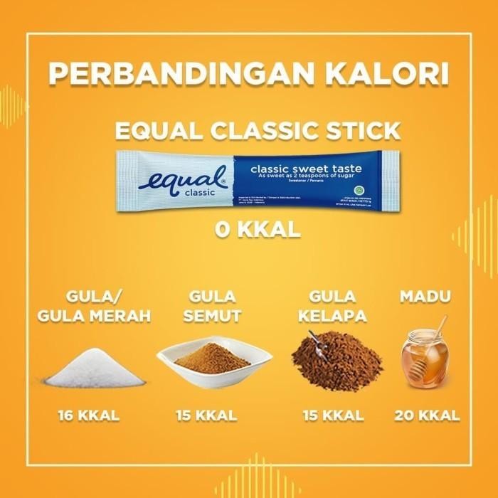 

(Allthebest) Equal Classic Sweetener Box 100 Sticks (100x1gr) Pemanis/Gula 0 kalori
