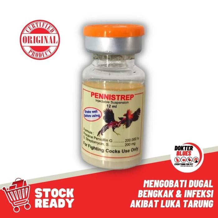 Obat Ayam PENNISTREP Anti Dugal Bengkak Infeksi Luka Ayam 12ml