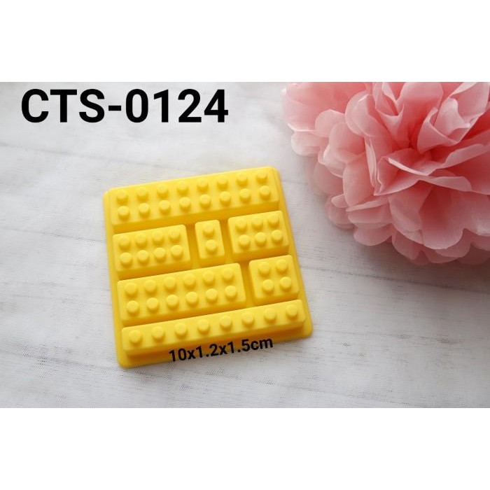 (Allthebest) CTS-0124 Cetakan silikon coklat fondant clay sabun pudding puding lego