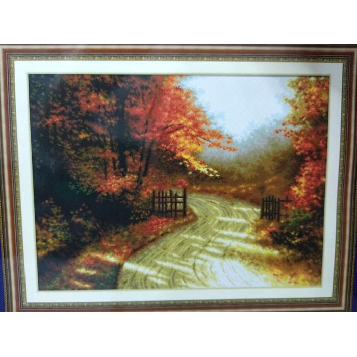 Paket Sulam Kristik DOME 111201 Pemandangan Autumn Musim Gugur