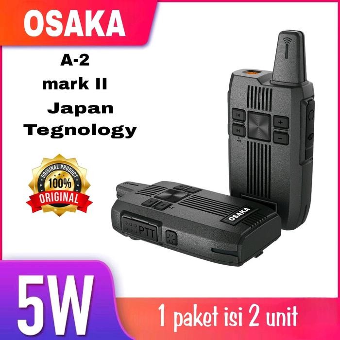 HT Osaka A2 Mark II Premium 2pcs Two Way Radio Walkie Talkie 5KM 10 KM