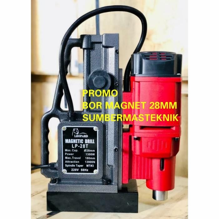Paling Baik Mesin Bor Magnet 28Mm Mesin Bor Besi Magnet Magnetic Drill 28T Leopard