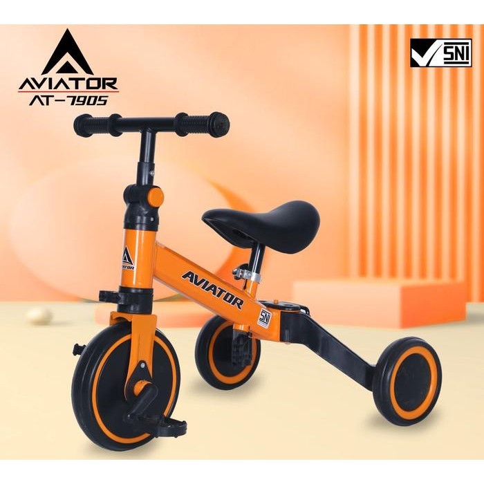 Aviator At7905 Balance Aviator Roda Tiga Anak & Balance Bike Steel Roda Belakang Bisa Dilipat Toys 3
