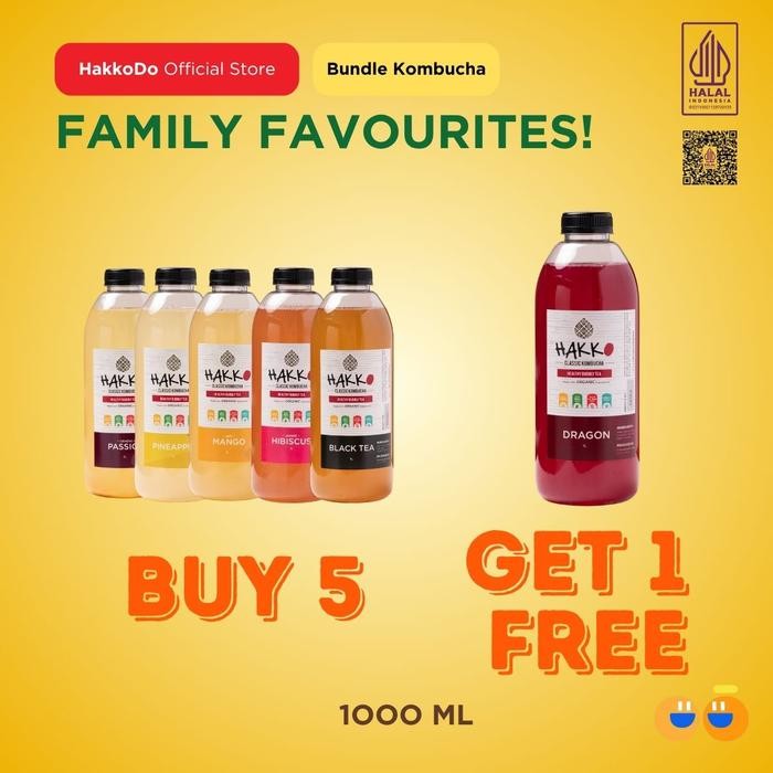 

[BUY 5 GET 1 FREE] Hakko Kombucha 1000 ml