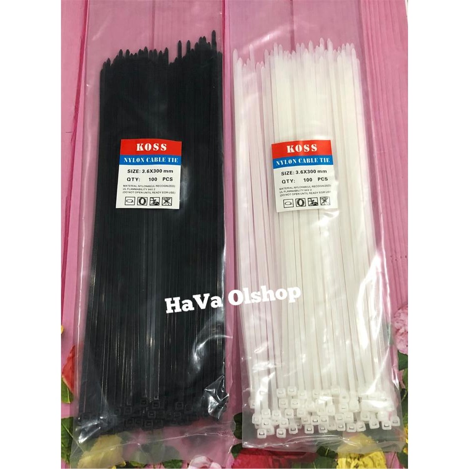 

ID KABEL TIES 3.6X300MM ISI 100 PCS (PILIH WARNA)