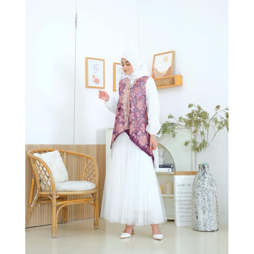 Perfectu Official Sarah Outer Hijab Non-Hijab Elegan Mewah Dewasa Dress Muslim Kardigan Kondangan