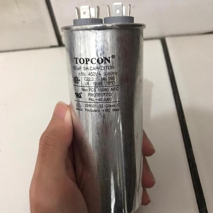 KAPASITOR CAPACITOR TOPCON RUNNING 60UF 60 UF MICRO 450V 450 VOLT