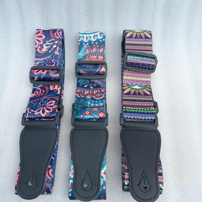 Produk Baru Strap Gitar Motif Import Kulit Sintetis Premium