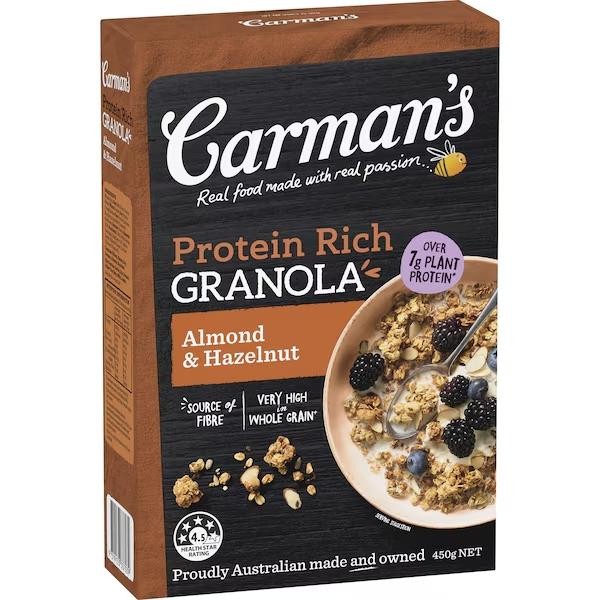 

Carman'S Granola Protein Rich Almond & Hazelnut 450G