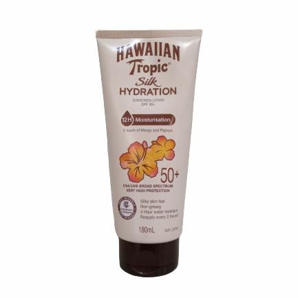 

Hawaiian Tropic Silk Hydration Sunscreen Lotion Spf 50+ 180 Ml