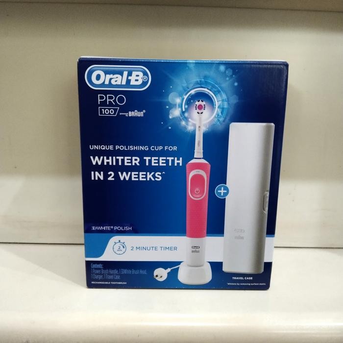 

Oral-B Pro 100 Whiter Teeth In 2 Weeks 3D White Polish/ Sikat Gigi